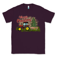 Plum merry Christmas tractor tree Classic Tee - CowhideDigitalArt