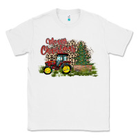 White merry Christmas tractor tree Classic Tee - CowhideDigitalArt