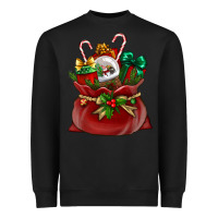Black christmas santa claus bag Heavyweight Sweatshirt - BundleAndBundleShop