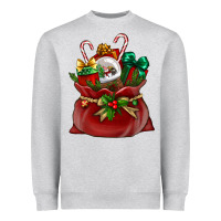 Heather Grey christmas santa claus bag Heavyweight Sweatshirt - BundleAndBundleShop