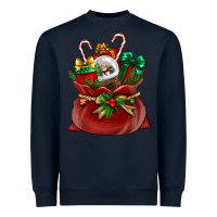 Navy christmas santa claus bag Heavyweight Sweatshirt - BundleAndBundleShop