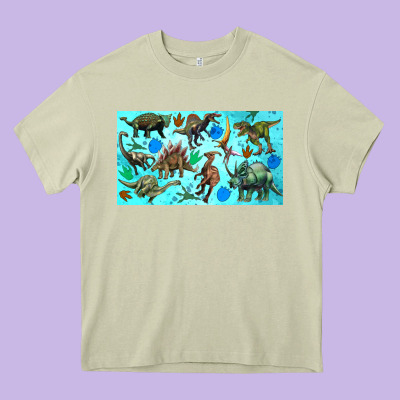 Dinosaurs Sippy Cup Heavy Core Tee Designed By Artiststas