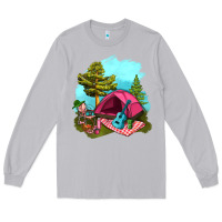 Moon Dust Glamping Camp And Pink Tent Long Sleeve Tee - BundleAndBundleShop