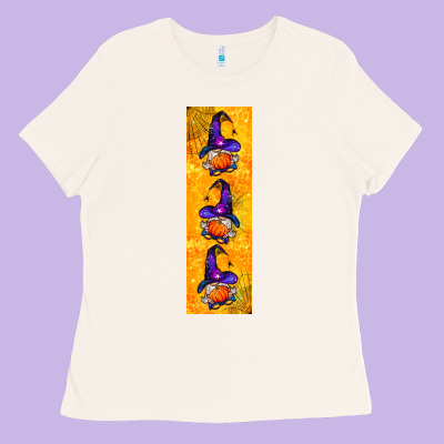 Halloween Gnome Pen Wrap Ladies Tee Designed By Bundleandbundleshop