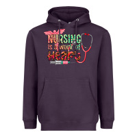 Plum Nursing is a work of heart Heavyweight Hoodie - CowGirlArtShop