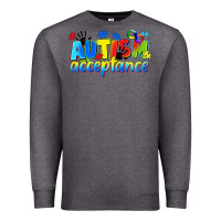 Charcoal Heather Autism acceptance Premium Sweatshirt - CowGirlArtShop