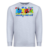 Heather Grey Autism acceptance Premium Sweatshirt - CowGirlArtShop