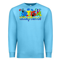 Ocean Blue Autism acceptance Premium Sweatshirt - CowGirlArtShop