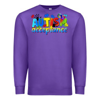 Purple Autism acceptance Premium Sweatshirt - CowGirlArtShop