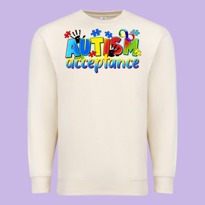 Autism Acceptance Premium Sweatshirt Designed By Cowgirlartshop