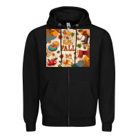 Black Hello Fall Zipper Hoodie - texasbilliewilder