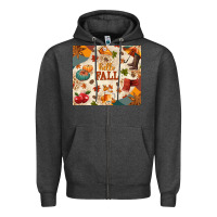 Charcoal Heather Hello Fall Zipper Hoodie - texasbilliewilder