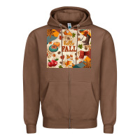 Chestnut Hello Fall Zipper Hoodie - texasbilliewilder