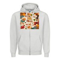 Dove Grey Hello Fall Zipper Hoodie - texasbilliewilder
