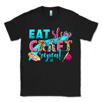 Black eat sleep craft repeat Classic Tee - NancyCooperArtShop