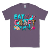 Lavender eat sleep craft repeat Classic Tee - NancyCooperArtShop