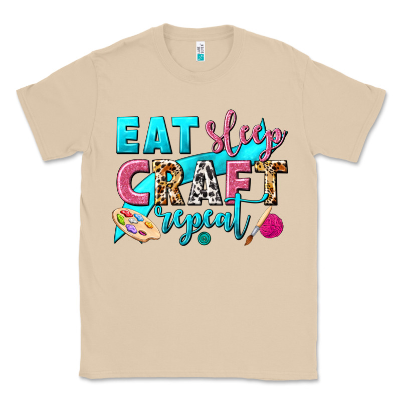Eat Sleep Craft Repeat Classic Tee by NancyCooperArtShop | Teevron