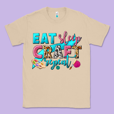 Eat Sleep Craft Repeat Classic Tee Designed By Nancycooperartshop