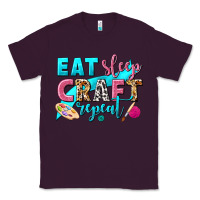 Plum eat sleep craft repeat Classic Tee - NancyCooperArtShop
