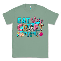 Sage eat sleep craft repeat Classic Tee - NancyCooperArtShop
