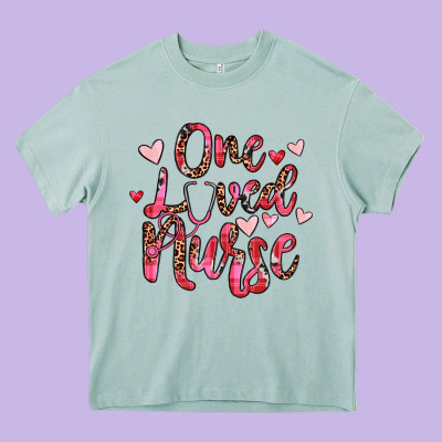 One Loved Nurse Heavy Core Tee Designed By Jahusdesignshop
