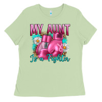 Matcha Breast Cancer My Aunt İs A Fighter Ladies Tee - Artiststas