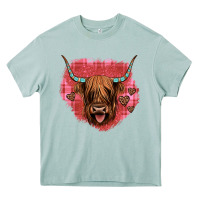 Highland Cow Valentines Heavy Core Tee | Teevron