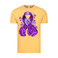 Vintage Mustard Domestic Violence Warrior purple ribbon Vintage Tee - NancyCooperArtShop