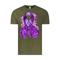 Vintage Olive Domestic Violence Warrior purple ribbon Vintage Tee - NancyCooperArtShop