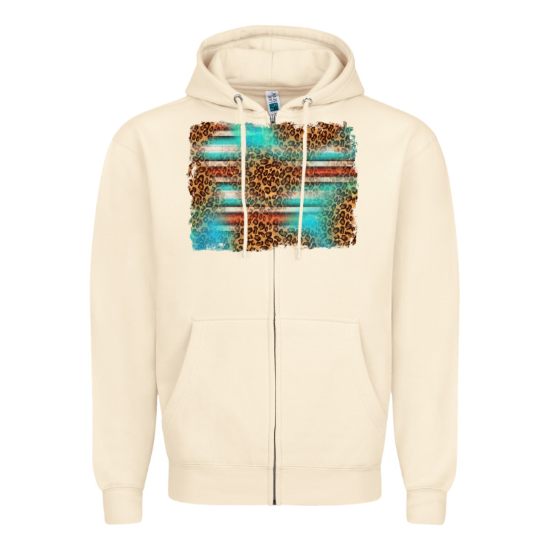Serape And Leopard Background Zipper Hoodie by texasbilliewilder | Teevron