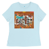 Baby Blue happy easter cross Ladies Tee - JahusDesignShop