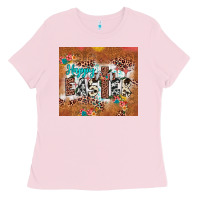 Bubblegum Pink happy easter cross Ladies Tee - JahusDesignShop