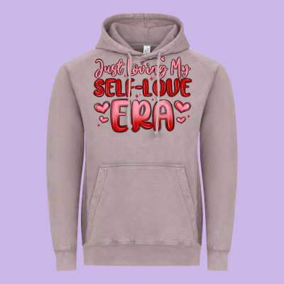 Just Loving My Self Love Era Vintage Hoodie Designed By Maliassmallbusiness