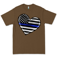 Cacao american thin blue line flag Premium Tee - Artiststas