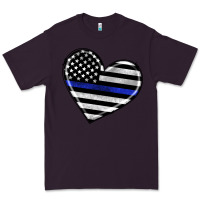 Plum american thin blue line flag Premium Tee - Artiststas
