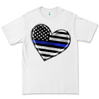 White american thin blue line flag Premium Tee - Artiststas