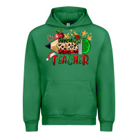 Emerald Christmas Teacher Pencil Urban Hoodie - FaDigitalArtStudio