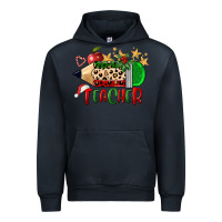Navy Christmas Teacher Pencil Urban Hoodie - FaDigitalArtStudio