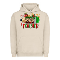 Pigment French Oak Christmas Teacher Pencil Urban Hoodie - FaDigitalArtStudio