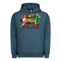 Pigment Midnight Navy Christmas Teacher Pencil Urban Hoodie - FaDigitalArtStudio