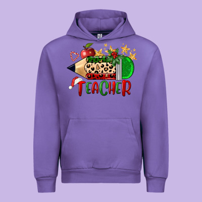 Christmas Teacher Pencil Urban Hoodie Designed By Fadigitalartstudio