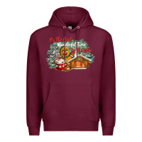 Burgundy its the wonderful time of the year Premium Hoodie - CowGirlArtShop