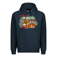 Navy its the wonderful time of the year Premium Hoodie - CowGirlArtShop