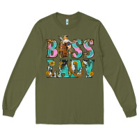 Army Green Boss Lady Long Sleeve Tee - BundleAndBundleShop