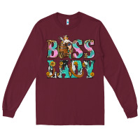 Burgundy Boss Lady Long Sleeve Tee - BundleAndBundleShop