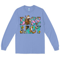 Colony Blue Boss Lady Long Sleeve Tee - BundleAndBundleShop