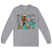 Heather Grey Boss Lady Long Sleeve Tee - BundleAndBundleShop
