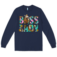 Navy Boss Lady Long Sleeve Tee - BundleAndBundleShop