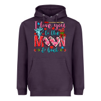 Plum I love you to the moon and back Valentine's Day Heavyweight Hoodie - HowdyJamesFarm
