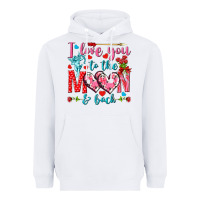 White I love you to the moon and back Valentine's Day Heavyweight Hoodie - HowdyJamesFarm